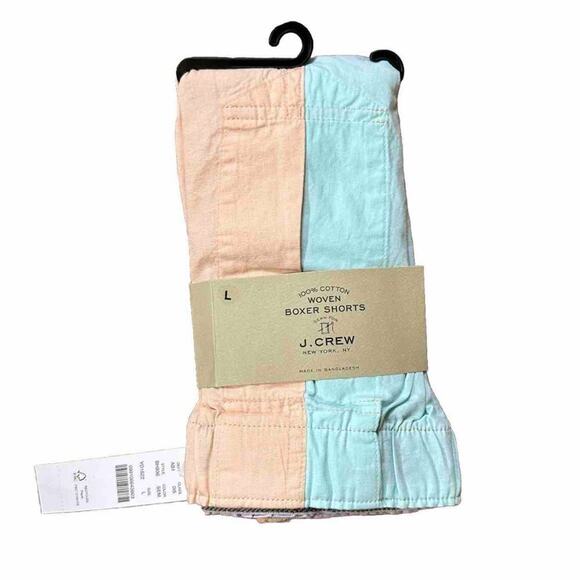 NWT J CREW Boxer Underwear Color Block Size L 100% Cotton - Picture 1 of 4